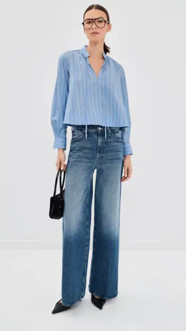 Veronica Beard Kaits Blouse Ice Blue Multi | Thumbnail 5 Veronica Beard Kaits Blouse Ice Blue Multi | Thumbnail 5