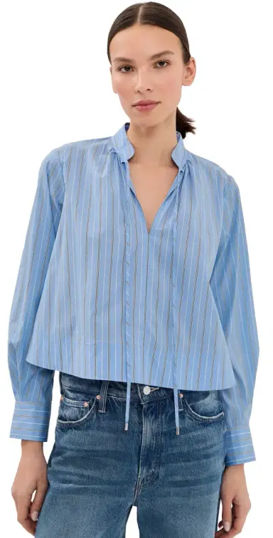 Veronica Beard Kaits Blouse Ice Blue Multi | Thumbnail 1 Veronica Beard Kaits Blouse Ice Blue Multi | Thumbnail 1