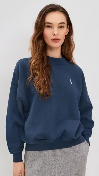 Polo Ralph Lauren Vintage Fleece Knit Long Sleeve Crew Neck Newport Navy | Thumbnail 2 Polo Ralph Lauren Vintage Fleece Knit Long Sleeve Crew Neck Newport Navy | Thumbnail 2