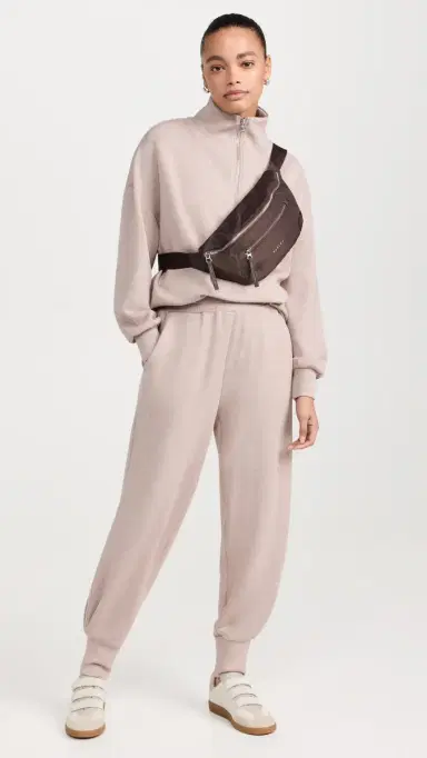 Varley Hawley Half Zip Sweat Taupe Marl L | Thumbnail 5 Varley Hawley Half Zip Sweat Taupe Marl L | Thumbnail 5
