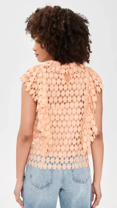 Ulla Johnson Daevy Silk-Lined Lace Top Blush 2 | Thumbnail 3 Ulla Johnson Daevy Silk-Lined Lace Top Blush 2 | Thumbnail 3