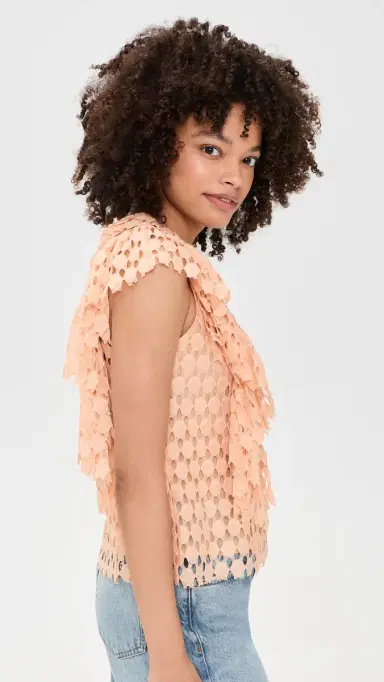 Ulla Johnson Daevy Silk-Lined Lace Top Blush 2 | Thumbnail 4 Ulla Johnson Daevy Silk-Lined Lace Top Blush 2 | Thumbnail 4
