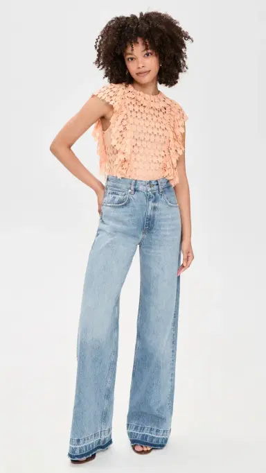 Ulla Johnson Daevy Silk-Lined Lace Top Blush 2 | Thumbnail 5 Ulla Johnson Daevy Silk-Lined Lace Top Blush 2 | Thumbnail 5