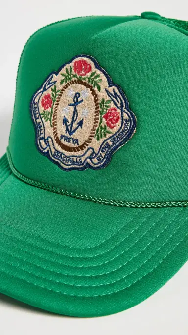 Freya Trucker Hat, Sally Sells Seashells Green One Size | Thumbnail 4 Freya Trucker Hat, Sally Sells Seashells Green One Size | Thumbnail 4