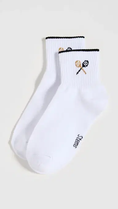 Stems Prep School Ankle Socks Black/Ivory One Size | Thumbnail 2 Stems Prep School Ankle Socks Black/Ivory One Size | Thumbnail 2