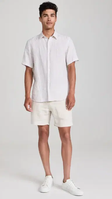 Faherty Essential Linen Drawstring Shorts 6 Weathered and | Thumbnail 5 Faherty Essential Linen Drawstring Shorts 6 Weathered and | Thumbnail 5