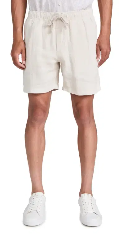 Faherty Essential Linen Drawstring Shorts 6 Weathered and | Thumbnail 1 Faherty Essential Linen Drawstring Shorts 6 Weathered and | Thumbnail 1
