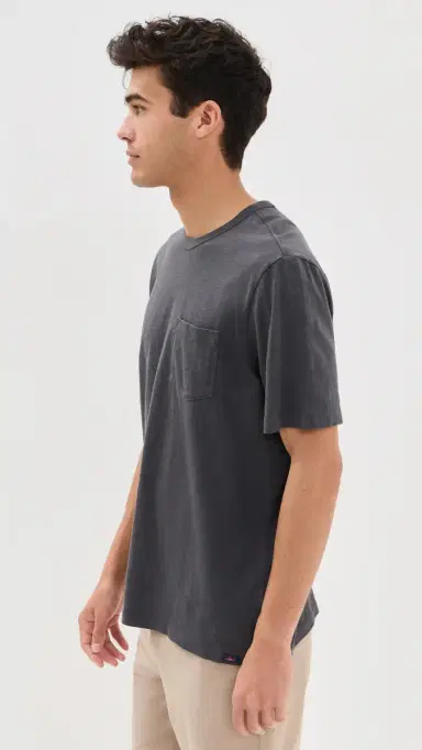 Faherty Sunwashed Pocket Tee Graphite | Thumbnail 4 Faherty Sunwashed Pocket Tee Graphite | Thumbnail 4