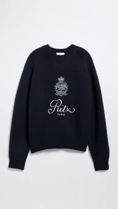Frame Ritz Unisex Cashmere Sweater Navy M | Thumbnail 2 Frame Ritz Unisex Cashmere Sweater Navy M | Thumbnail 2