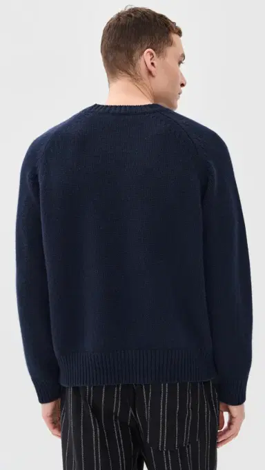 Frame Ritz Unisex Cashmere Sweater Navy M | Thumbnail 5 Frame Ritz Unisex Cashmere Sweater Navy M | Thumbnail 5