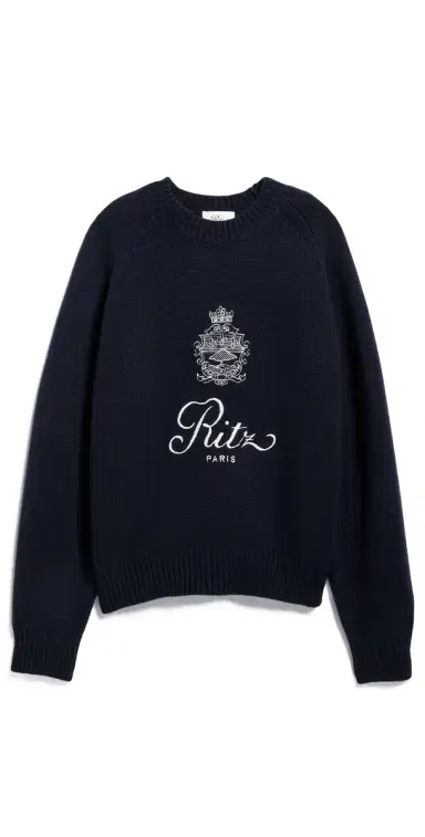 Frame Ritz Unisex Cashmere Sweater Navy M | Thumbnail 1 Frame Ritz Unisex Cashmere Sweater Navy M | Thumbnail 1