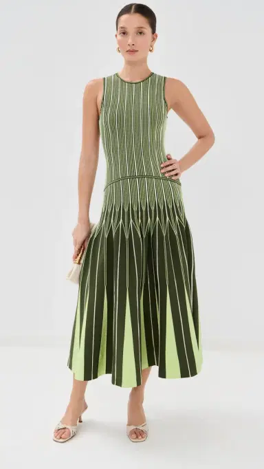 SIMKHAI Oaklen Midi Dress Pine Multi | Thumbnail 5 SIMKHAI Oaklen Midi Dress Pine Multi | Thumbnail 5