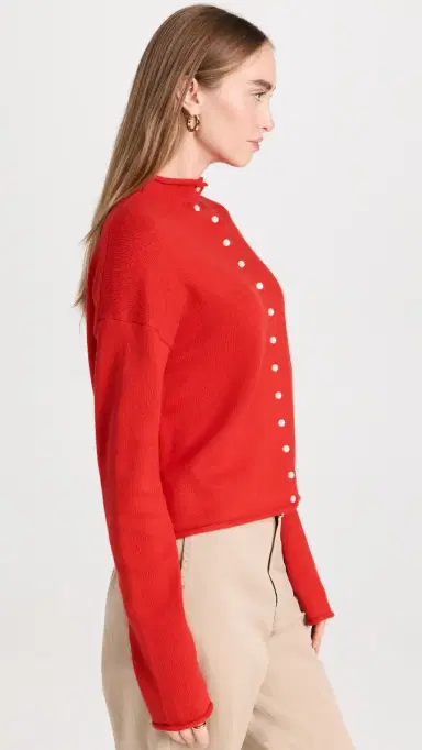 Alex Mill Taylor Cardigan Fire Red S | Thumbnail 4 Alex Mill Taylor Cardigan Fire Red S | Thumbnail 4