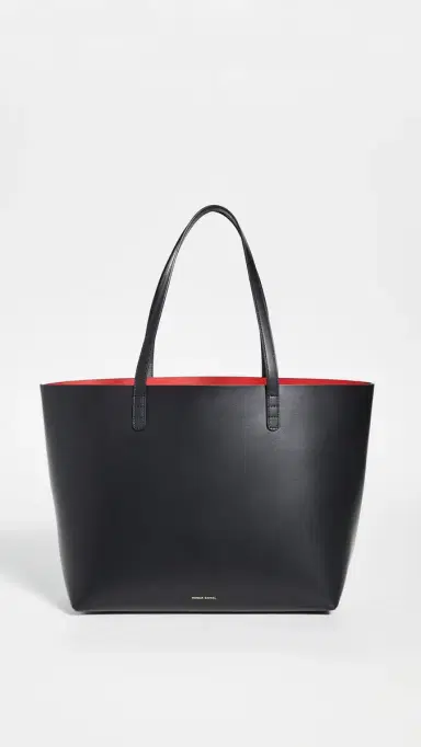 Mansur Gavriel Large Tote Bag Black/Flamma One Size | Thumbnail 2 Mansur Gavriel Large Tote Bag Black/Flamma One Size | Thumbnail 2