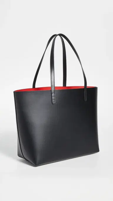 Mansur Gavriel Large Tote Bag Black/Flamma One Size | Thumbnail 5 Mansur Gavriel Large Tote Bag Black/Flamma One Size | Thumbnail 5