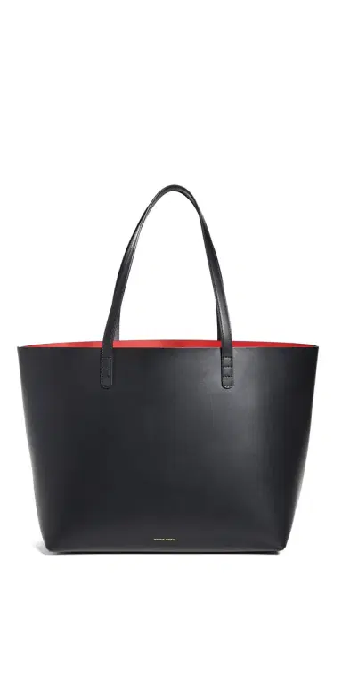 Mansur Gavriel Large Tote Bag Black/Flamma One Size | Thumbnail 1 Mansur Gavriel Large Tote Bag Black/Flamma One Size | Thumbnail 1