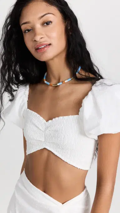 Peixoto ouisa Crop Top White otus | Thumbnail 2 Peixoto ouisa Crop Top White otus | Thumbnail 2