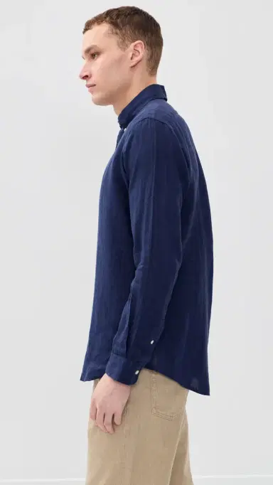 Polo Ralph Lauren Long Sleeve Linen Shirt New Classic Navy | Thumbnail 4 Polo Ralph Lauren Long Sleeve Linen Shirt New Classic Navy | Thumbnail 4