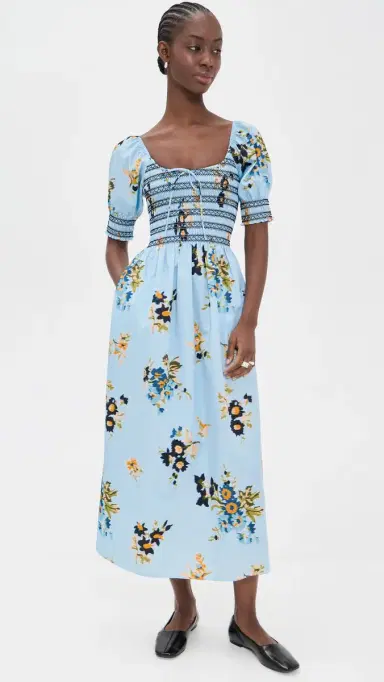 Hill House Home The Madeline Nap Dress English Daisy/Blue | Thumbnail 2 Hill House Home The Madeline Nap Dress English Daisy/Blue | Thumbnail 2