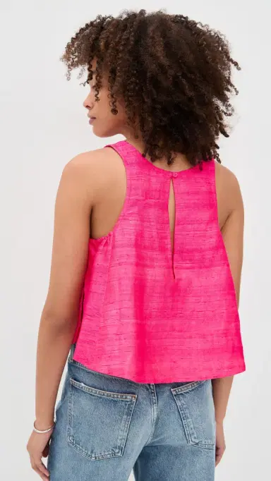 Coniglio Palm Beach Shift Silk Tank Wild Strawberry One Size | Thumbnail 3 Coniglio Palm Beach Shift Silk Tank Wild Strawberry One Size | Thumbnail 3