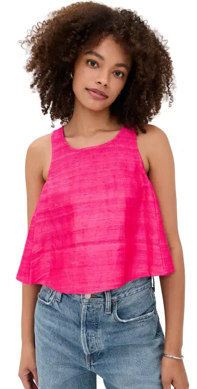Coniglio Palm Beach Shift Silk Tank Wild Strawberry One Size | Thumbnail 1 Coniglio Palm Beach Shift Silk Tank Wild Strawberry One Size | Thumbnail 1