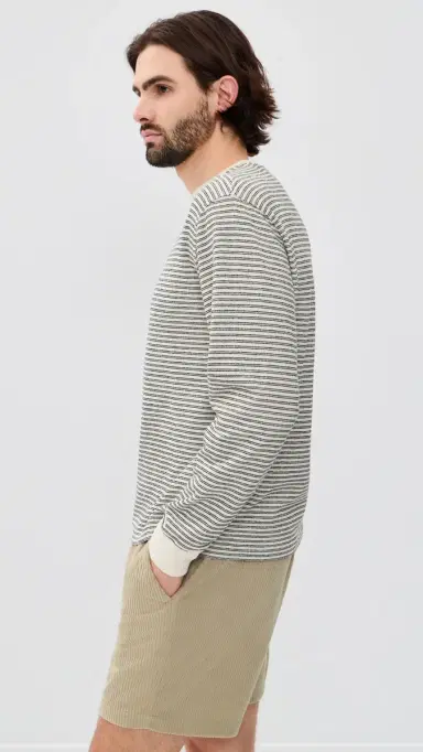 Fair Harbor Sundown Terry Crewneck Nautical Stripe | Thumbnail 4 Fair Harbor Sundown Terry Crewneck Nautical Stripe | Thumbnail 4