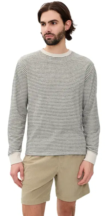 Fair Harbor Sundown Terry Crewneck Nautical Stripe | Thumbnail 1 Fair Harbor Sundown Terry Crewneck Nautical Stripe | Thumbnail 1