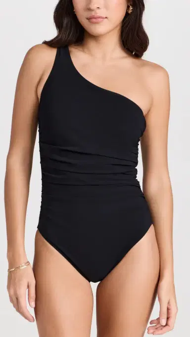 Karla Colletto Basics One Shoulder One Piece Black | Thumbnail 2 Karla Colletto Basics One Shoulder One Piece Black | Thumbnail 2