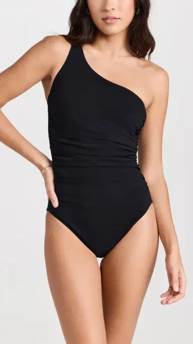 Karla Colletto Basics One Shoulder One Piece Black | Thumbnail 5 Karla Colletto Basics One Shoulder One Piece Black | Thumbnail 5