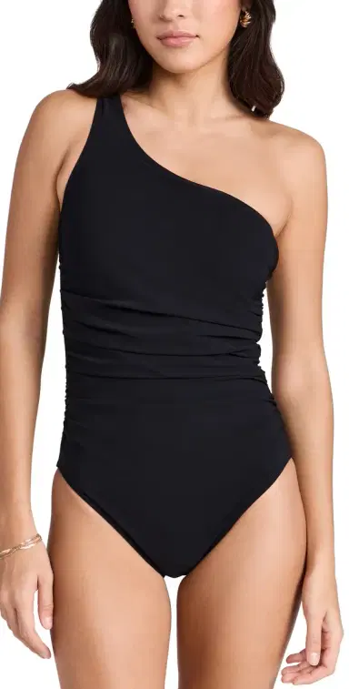Karla Colletto Basics One Shoulder One Piece Black | Thumbnail 1 Karla Colletto Basics One Shoulder One Piece Black | Thumbnail 1