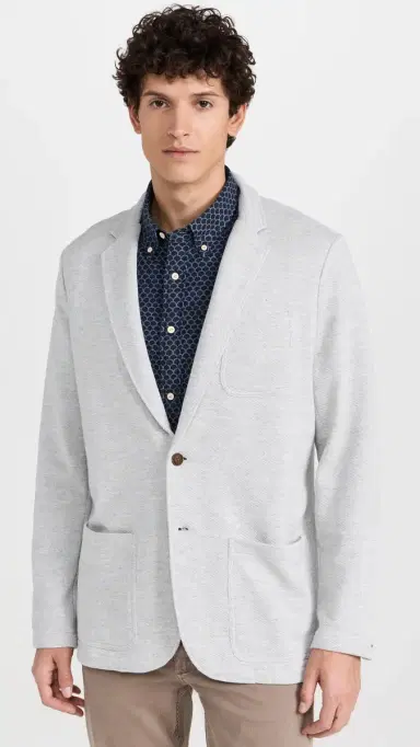 Faherty Inlet Knit Blazer Heather Grey S | Thumbnail 2 Faherty Inlet Knit Blazer Heather Grey S | Thumbnail 2