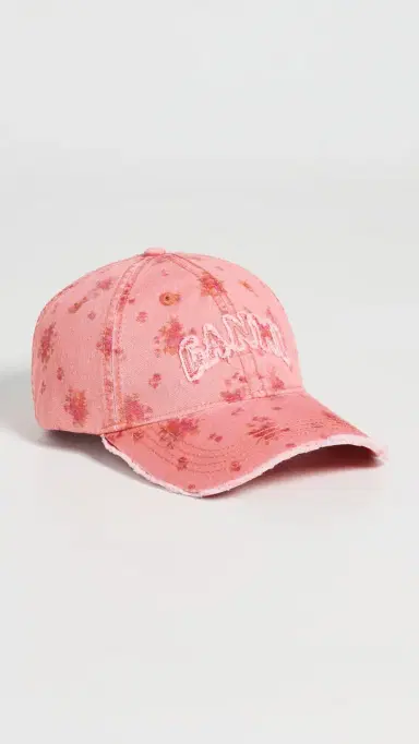 GANNI Washed Cotton Print Canvas Cap Lantana One Size | Thumbnail 2 GANNI Washed Cotton Print Canvas Cap Lantana One Size | Thumbnail 2