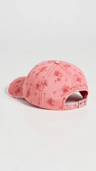 GANNI Washed Cotton Print Canvas Cap Lantana One Size | Thumbnail 4 GANNI Washed Cotton Print Canvas Cap Lantana One Size | Thumbnail 4