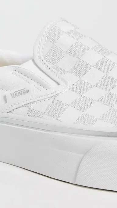 Vans Classic Slip On Platform Sneakers Metallic Checkerboard | Thumbnail 6 Vans Classic Slip On Platform Sneakers Metallic Checkerboard | Thumbnail 6