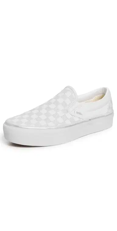 Vans Classic Slip On Platform Sneakers Metallic Checkerboard | Thumbnail 1 Vans Classic Slip On Platform Sneakers Metallic Checkerboard | Thumbnail 1