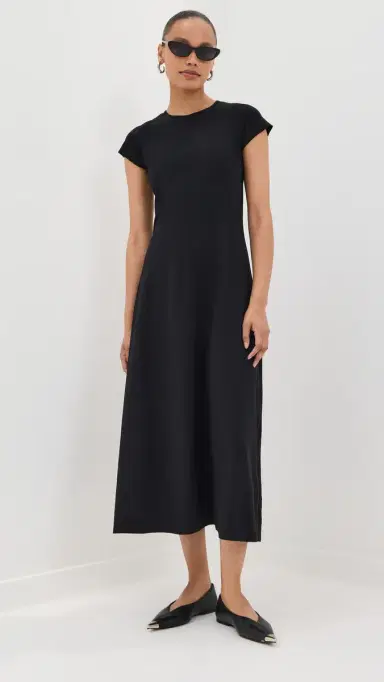 Another Tomorrow Fitted Tee Dress Black M | Thumbnail 2 Another Tomorrow Fitted Tee Dress Black M | Thumbnail 2