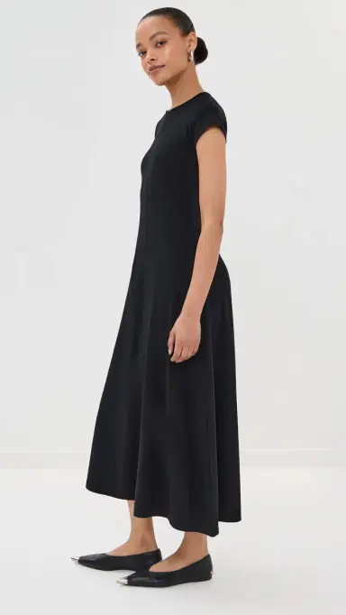 Another Tomorrow Fitted Tee Dress Black M | Thumbnail 4 Another Tomorrow Fitted Tee Dress Black M | Thumbnail 4