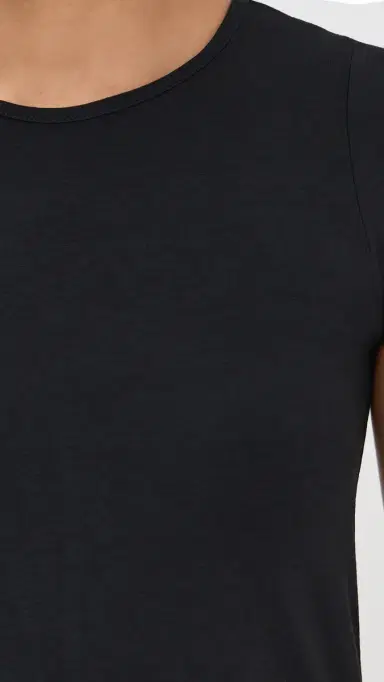 Another Tomorrow Fitted Tee Dress Black M | Thumbnail 6 Another Tomorrow Fitted Tee Dress Black M | Thumbnail 6