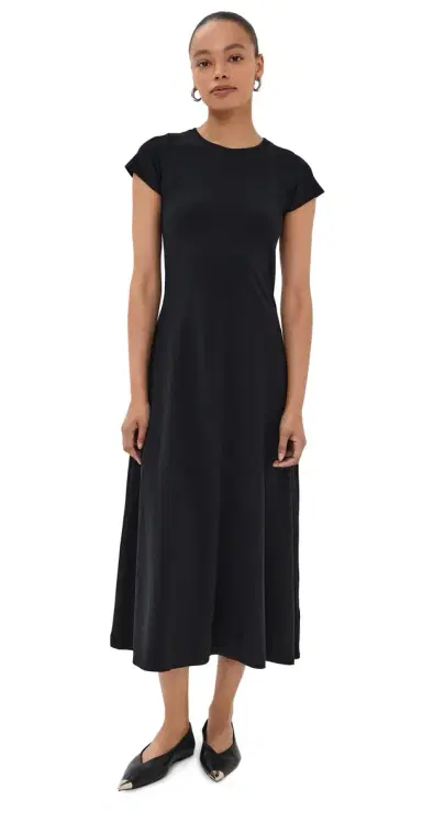 Another Tomorrow Fitted Tee Dress Black M | Thumbnail 1 Another Tomorrow Fitted Tee Dress Black M | Thumbnail 1