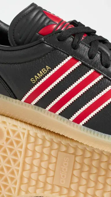 Adidas Samba JP Sneakers Core Black/Red/Gum 3 8 | Thumbnail 4 Adidas Samba JP Sneakers Core Black/Red/Gum 3 8 | Thumbnail 4