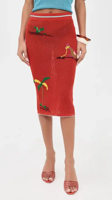 STAUD evante Skirt Riviera Flame | Thumbnail 2 STAUD evante Skirt Riviera Flame | Thumbnail 2