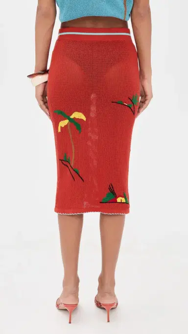STAUD evante Skirt Riviera Flame | Thumbnail 3 STAUD evante Skirt Riviera Flame | Thumbnail 3