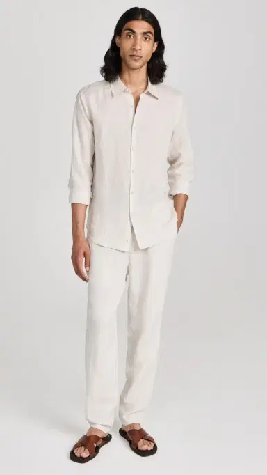 Onia Air Linen Pull-On Pants Stone | Thumbnail 5 Onia Air Linen Pull-On Pants Stone | Thumbnail 5