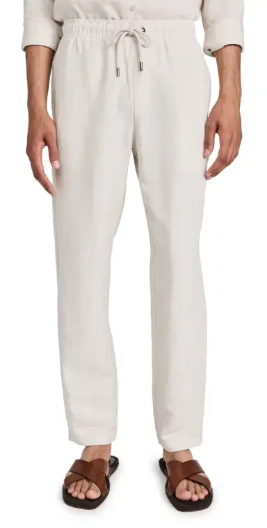 Onia Air Linen Pull-On Pants Stone | Thumbnail 1 Onia Air Linen Pull-On Pants Stone | Thumbnail 1