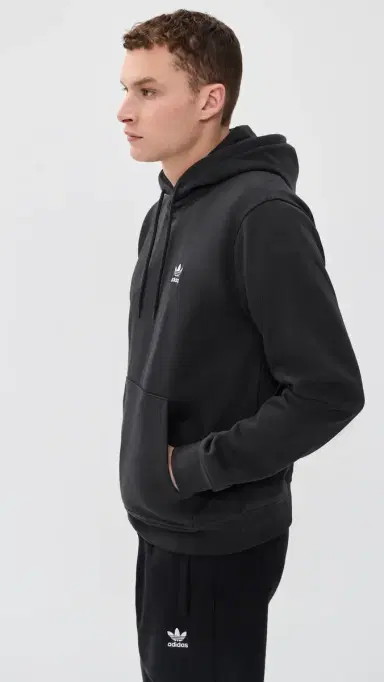 Adidas Trefoil Essentials Hoodie Black S | Thumbnail 4 Adidas Trefoil Essentials Hoodie Black S | Thumbnail 4