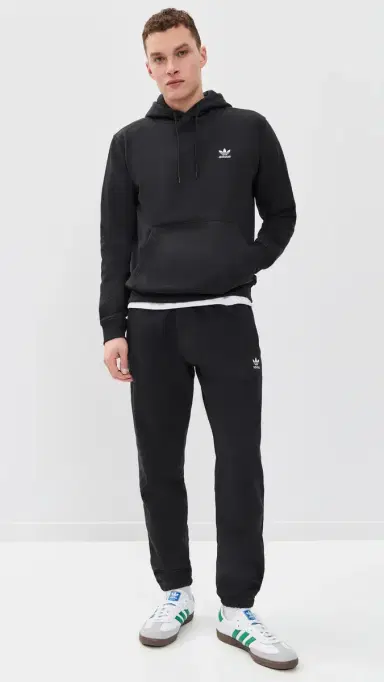 Adidas Trefoil Essentials Hoodie Black S | Thumbnail 5 Adidas Trefoil Essentials Hoodie Black S | Thumbnail 5