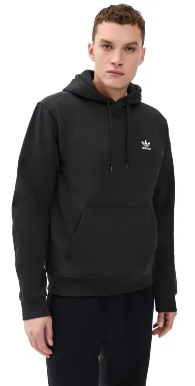 Adidas Trefoil Essentials Hoodie Black S | Thumbnail 1 Adidas Trefoil Essentials Hoodie Black S | Thumbnail 1