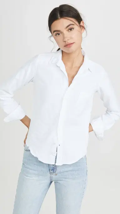 FRANK & EILEEN Barry Denim Button Down Shirt White Denim | Thumbnail 2 FRANK & EILEEN Barry Denim Button Down Shirt White Denim | Thumbnail 2