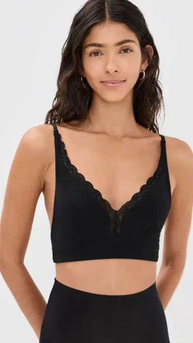 Stripe & Stare The Lace Plunge Bralette Black | Thumbnail 2 Stripe & Stare The Lace Plunge Bralette Black | Thumbnail 2