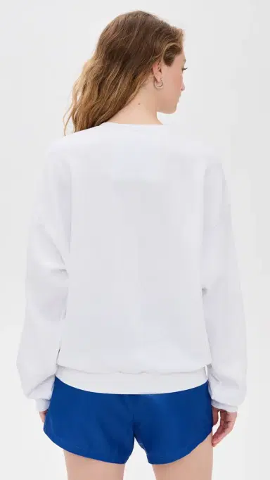 Aviator Nation Logo Relaxed Crew Sweatshirt White | Thumbnail 3 Aviator Nation Logo Relaxed Crew Sweatshirt White | Thumbnail 3